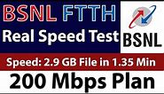 BSNL Fiber | 200 Mbps Plan | Real Speed Test | UP