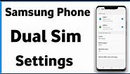 Dual Sim Settings | 2 Sim Card Settings | Samsung Sim Setting | Dual Sim Always On Samsung