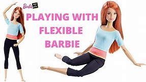 Playing with Flexible Barbie Doll - Morning Routine - Barbie Made to Move Dolls
