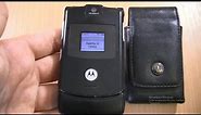 Motorola RAZR V3 with original cover case Hello Moto Incoming call