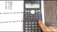 Linear Regression using a calculator (Casio fx-991Ms)