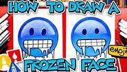 How To Draw The Frozen Face Emoji - Art For Kids Hub -
