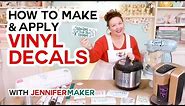 How to Make Vinyl Decals + Designs for Instant Pot, KitchenAid Mixer, & Keurig!