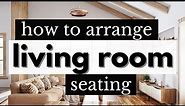How to arrange LIVING ROOM furniture // The 3 most common sofa and chair arrangements