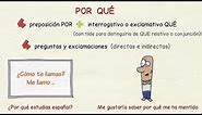 Aprender español: Por qué, porqué, porque y por que (nivel avanzado)