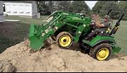 John Deere Compact Tractor - How to Move 12 Truck Loads of Dirt