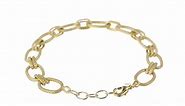 Gold Plated Brass Link Chain Bracelet