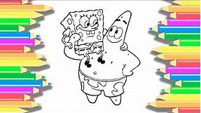 SpongeBob and his best friend Patrick Star fun coloring page | SpongeBob SquarePants | How to color