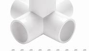 VYH 5 Way PVC Fittings 3/4 Inch, Furniture Grade PVC Pipe Connector PVC Elbow For All DIY PVC Structure and Frames