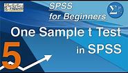 05 One-Sample t-Tests in SPSS – SPSS for Beginners