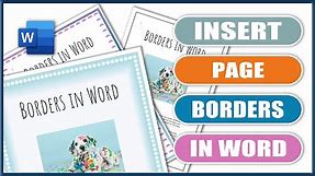 Borders in Word | How to use page border in MS Word | MS Word tutorials