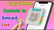 How To Copy iphone contact to sim card | updated 2021| Poudel TV