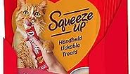 Hartz Delectables Squeeze Up Interactive Lickable Wet Cat Treats for Adult & Senior Cats, Tuna & Salmon, 4 Count(Pack of 8)