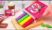 Amazing Yummy Miniature Rainbow KitKat Recipe Idea 🌈 Make Fruits Kit Kat and more in Mini Kitchen