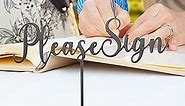 Love is Sweet Reception Decor (Please Sign) Rustic Wedding Decorations Guest Book Sign Love Sign Wedding Sign At Last Sign Cards Sign for Wedding Dessert Table Decorations Wedding Love Signs