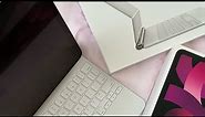 ipad air 5th generation (pink), apple magic keyboard ✧˚ ༘ ⋆｡♡˚ — unboxing, setup & accessories