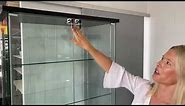 Budget lockable glass display case on wheels - Shelves For Shops