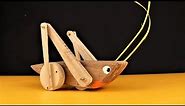 How to Make an Easy Grass Hopper Pull toy. | DIY |