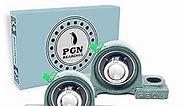 PGN UCP204-12 Pillow Block Bearing - Pack of 2 Mounted Pillow Block Bearings - Chrome Steel Bearings with 3/4" Bore - Self Alignment