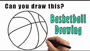 How to Draw a Basketball Drawing | Easy Basketball Sketch Step by Step
