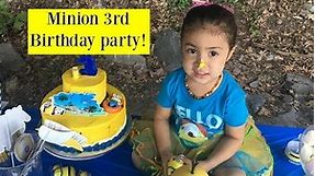 Minion Birthday Party!Happy 3rd Birthday Annalee