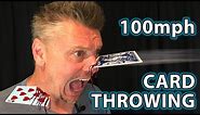HOW to THROW CARDS 100mph + Real Life Trick Shots!!