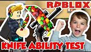 ROBLOX KNIFE ABILITY TEST | USING SKITTLES KNIFE