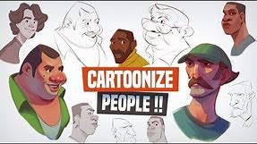 How to Cartoonize People From Photo References | Procreate