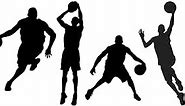 Fencosyn Basketball Slam Dunk Silhouette Wall Decals Sport Player Wall Stickers Wall Art for Boys Teens Living Room Bedroom Playroom