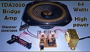 TDA2050 Bridge Amplifier | How to make Subwoofer Amplifier Circuit