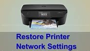 How to restore your Printer's Network Settings