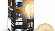 Philips Hue Smart 40W A19 Filament LED Bulb - Soft Warm White Light - 1 Pack - 550LM - E26 - Indoor - Control with Hue App - Compatible with Alexa, Google Assistant and Apple Homekit
