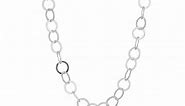 Sterling Silver 5.4mm Flat Circle Link Chain Necklace, 14