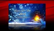 Photoshop Tutorial - How to design wallpaper card Happy New Year 2018