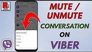 How to Mute / Unmute Any Conversation on Viber