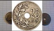 BELGIUM, 25 Centimes, 1908 1921 1927
