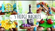 Fridge Magnets with clay | How to make Fridge Magnets at home | Clay Craft Ideas