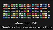 Nordic or Scandinavian cross flags - flag transitions