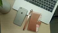 ULAK Floral PU Leather iPhone 6 Plus Wallet Case with Kickstand Card Holder Hand Strap