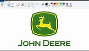 How to draw John Deere Logo in computer using Ms Paint | John Deere Logo Drawing.