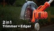 BLACK+DECKER 14 in. 6.5 Amp Corded Electric Single Line 2-In-1 String Trimmer & Lawn Edger with Automatic Feed BESTA510