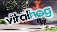 Toyota RAV4 Bursts into Flames || ViralHog