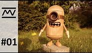 Making a minion out of wood.