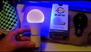 LED Blacklight Bulb REVIEW 7watt ADJ BLB7W Black Light ultraviolet UV