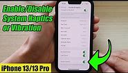 iPhone 13/13 Pro: How to Enable/Disable System Haptics or Vibration