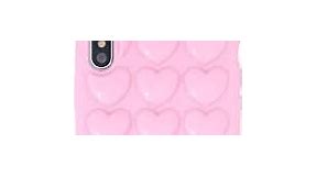DMaos iPhone 8 Plus/iPhone 7 Plus Case for Women, 3D Pop Bubble Heart Kawaii Gel Cover, Cute Girly for iPhone 8+ 7+ 5.5 inch - Pink