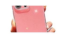 FABSPARK Case for iPhone 13,Super Cute Vibrant Neon Glitter Shiny Bling Sparkly Glossy Girly Case,Shockproof Slim Camera Protection Case for iPhone 13 Phone Case 6.1 Inch,Pink