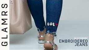 DIY Embroidered Jeans | Jeans Makeover