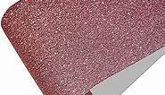 CRE8TIVE Rose Gold Wallpaper Border Peel and Stick Wall Border Fabric Glitter Wallpaper Border Removable Self Adhesive Shiny Glitter Rose Gold Contact Paper for Bathroom Cabinets Mirror Border 8"x80"