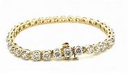8 Carat Diamond Tennis Bracelet for Women in 10k Yellow Gold